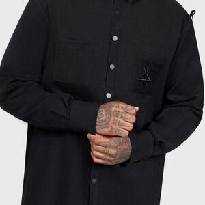 Killstar burning light long sleeve mens shirt in black XXL